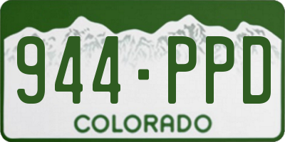 CO license plate 944PPD