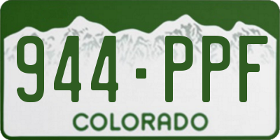 CO license plate 944PPF