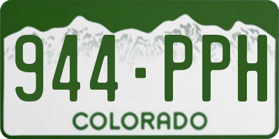 CO license plate 944PPH