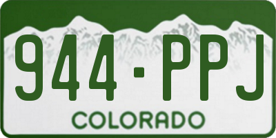 CO license plate 944PPJ