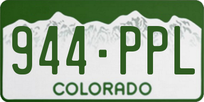 CO license plate 944PPL