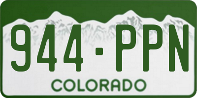 CO license plate 944PPN