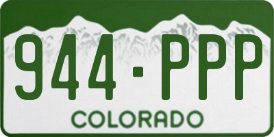 CO license plate 944PPP