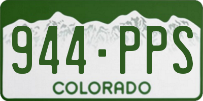 CO license plate 944PPS