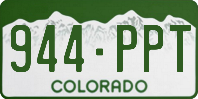 CO license plate 944PPT