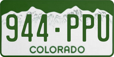 CO license plate 944PPU