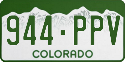 CO license plate 944PPV