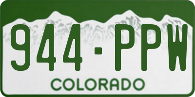 CO license plate 944PPW