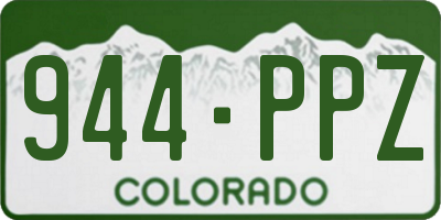 CO license plate 944PPZ