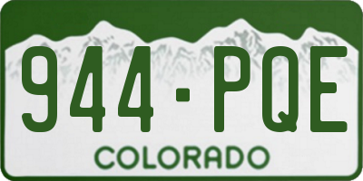 CO license plate 944PQE