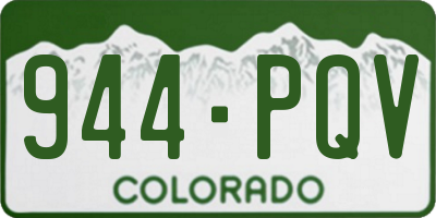 CO license plate 944PQV