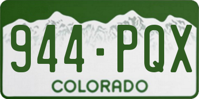 CO license plate 944PQX