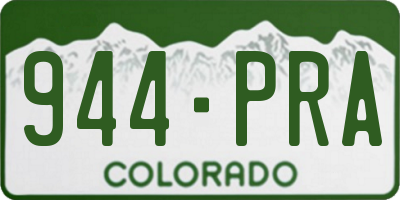 CO license plate 944PRA