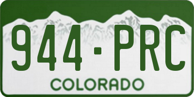 CO license plate 944PRC