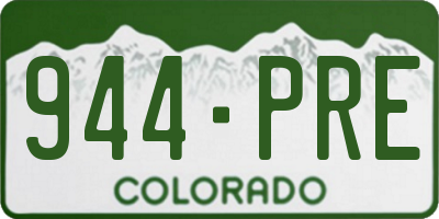 CO license plate 944PRE