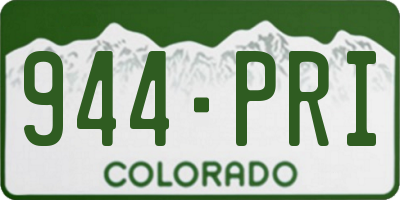 CO license plate 944PRI