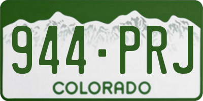 CO license plate 944PRJ