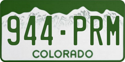 CO license plate 944PRM