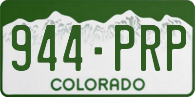 CO license plate 944PRP