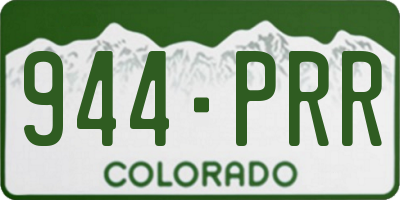 CO license plate 944PRR