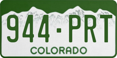 CO license plate 944PRT