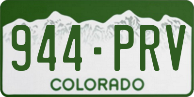 CO license plate 944PRV