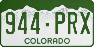 CO license plate 944PRX