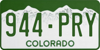 CO license plate 944PRY