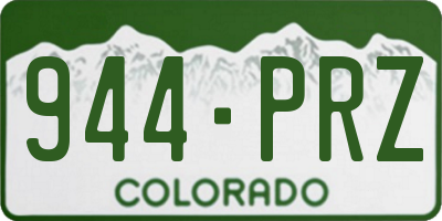 CO license plate 944PRZ
