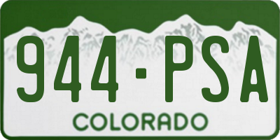 CO license plate 944PSA