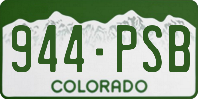 CO license plate 944PSB