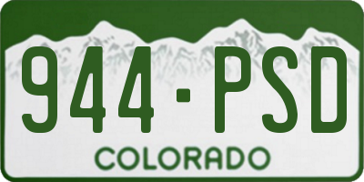 CO license plate 944PSD