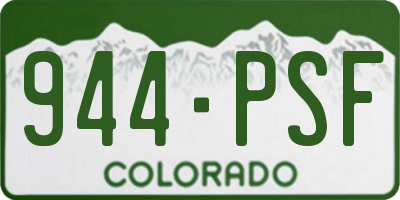 CO license plate 944PSF