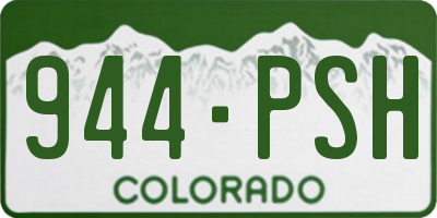 CO license plate 944PSH