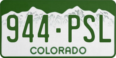 CO license plate 944PSL
