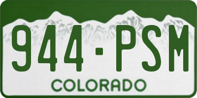CO license plate 944PSM