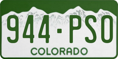 CO license plate 944PSO