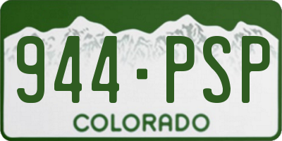 CO license plate 944PSP