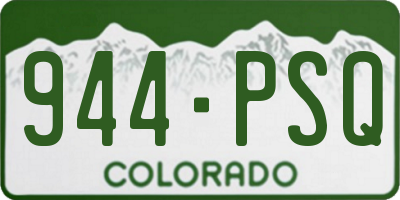 CO license plate 944PSQ