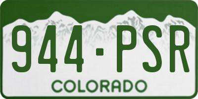 CO license plate 944PSR
