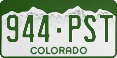 CO license plate 944PST