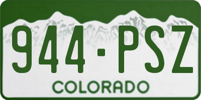 CO license plate 944PSZ