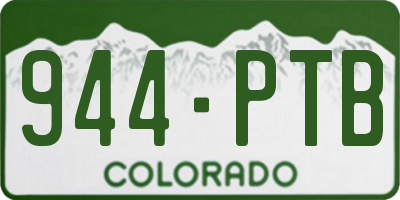 CO license plate 944PTB