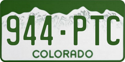 CO license plate 944PTC