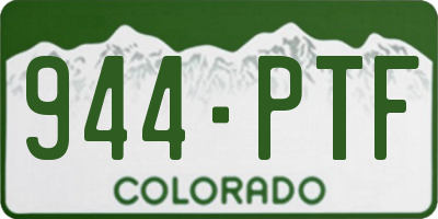 CO license plate 944PTF