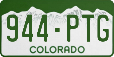 CO license plate 944PTG