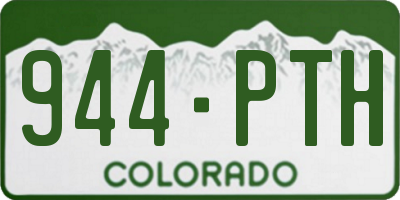 CO license plate 944PTH