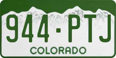 CO license plate 944PTJ