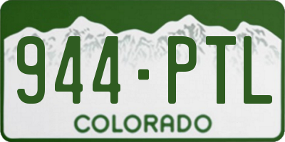 CO license plate 944PTL