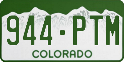 CO license plate 944PTM